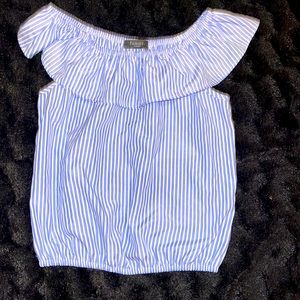 Pammy blue striped blouse